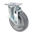 Commercial Extra Heavy Duty Swivel Plate Caster With 5 in Wheel and Brake 35585